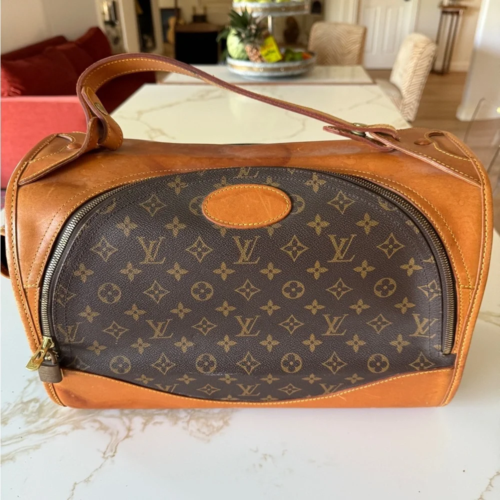 Louis Vuitton Brown Monogram Travel Bag
